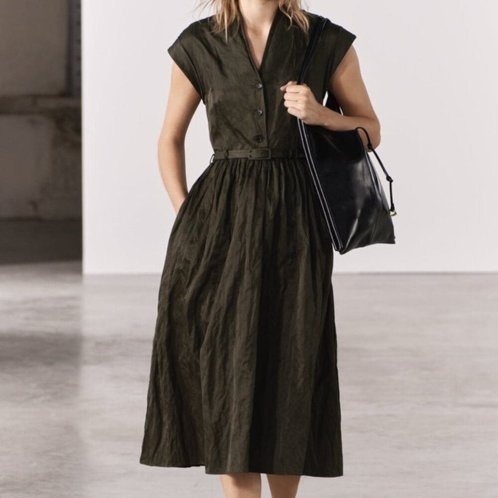 NWT Zara Collection Shirt Dress Size Small